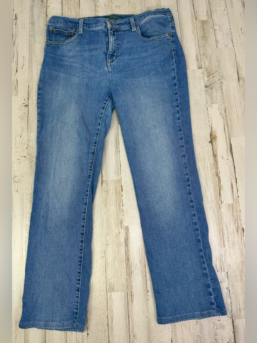 LRL Lauren Jeans Co Ralph Lauren 14 Classic Straight Jeans Blue 33x28 - Picture 2 of 11
